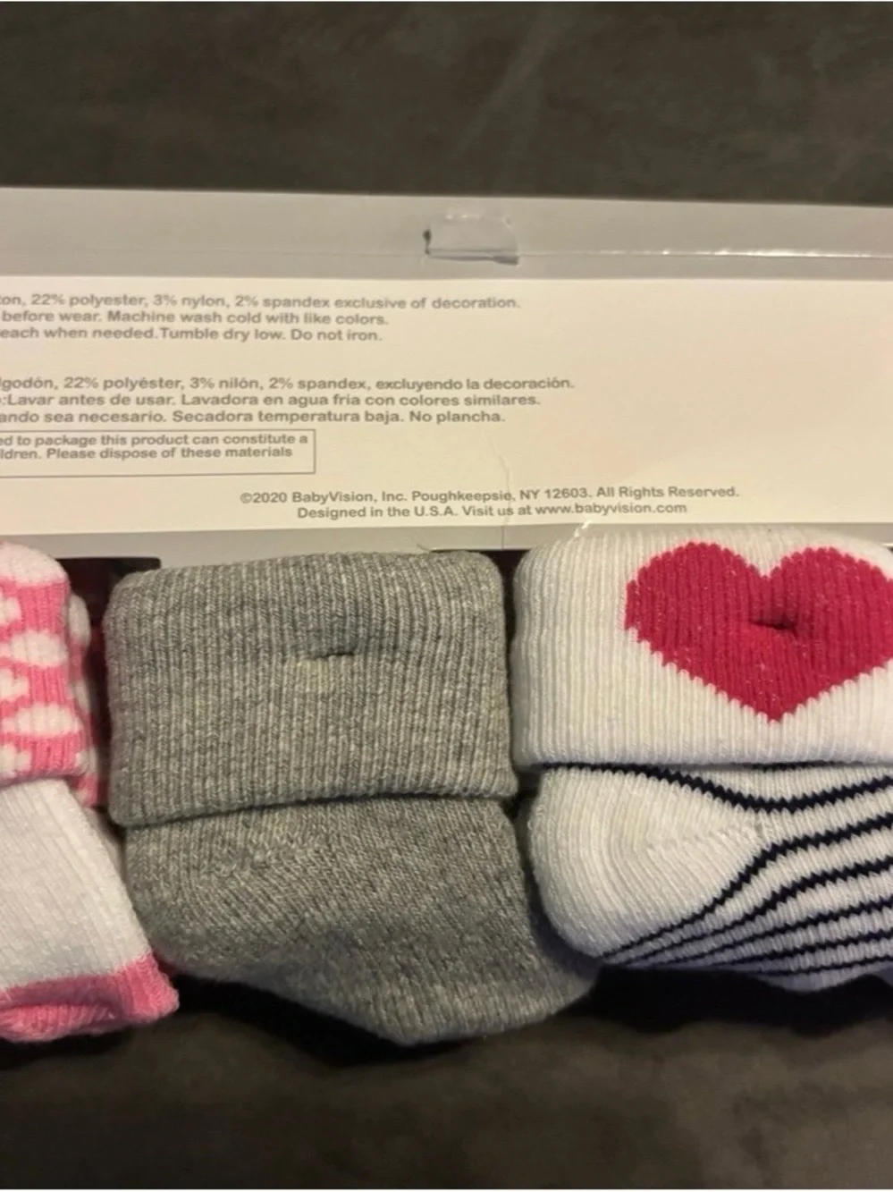Luvable Friends Pink & Navy Patterned Kids Socks - 8 Pair